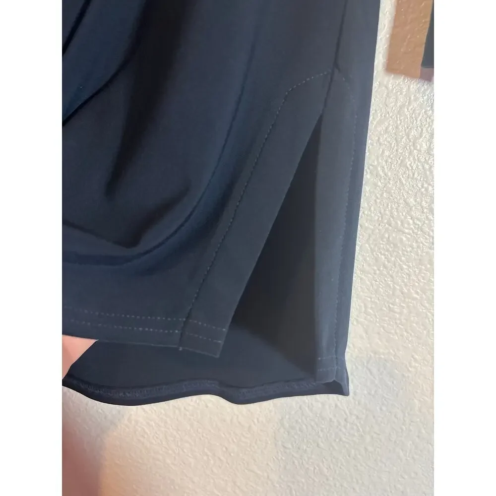 Sympli Women's Size 4 Go To Classic Relax Tee Navy Blue Stretch 3/4 Sleeves Top